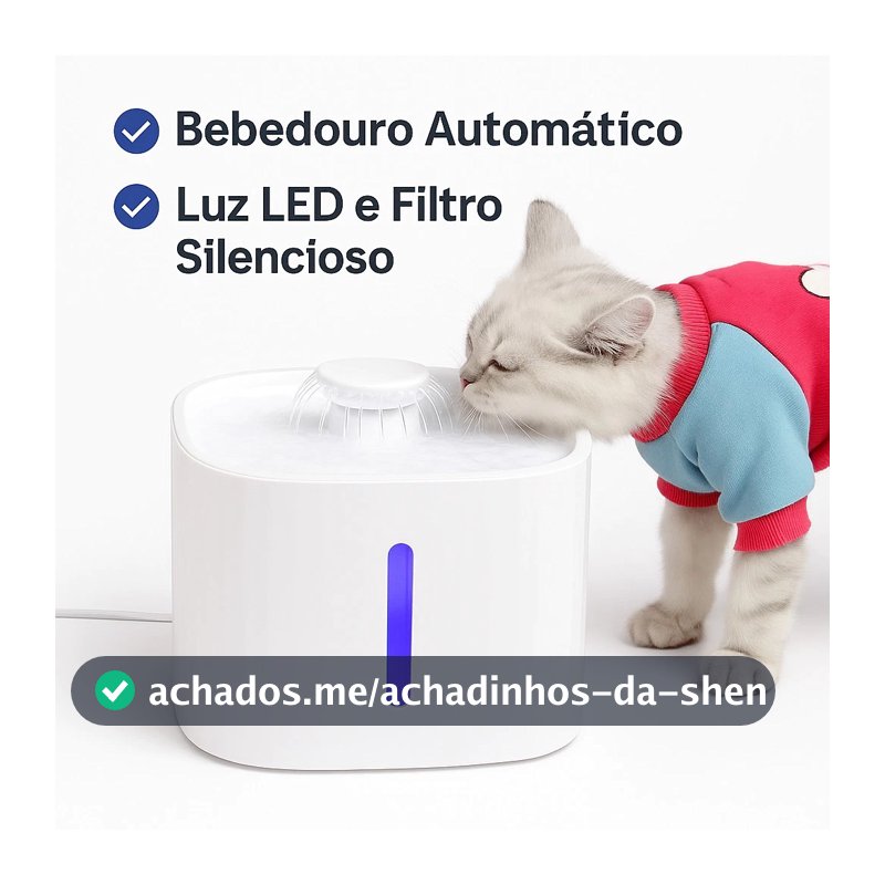 Bebedouro Fonte de água 3 Litro para gatos automático para animais de estimação