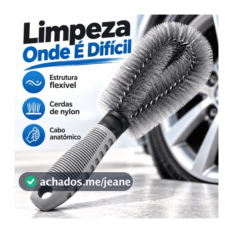 Escova de Limpeza de Rodas de Carro Profissional Limpeza de Pneus Cuidado Automático de Detalhamento