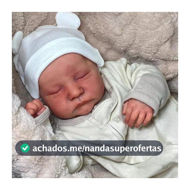 Boneca Reborn Bebê Realista em Vinil Siliconado com Olhos Fechados Pode Tomar Banho Envio Imediato