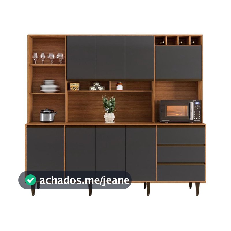 Armário De Cozinha Completa 8 Portas 3 Gavetas Itália