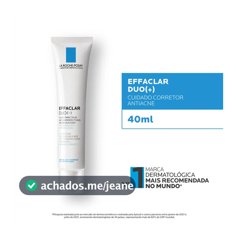 La Roche-Posay Effaclar Duo+ 40ml | Creme Antiacne, Reduz Espinhas, Cravos e Marcas | Filobioma + Niacinamida