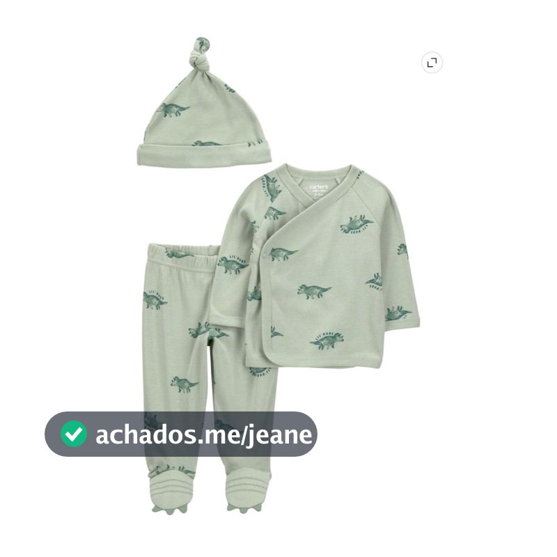 Conjunto com touca tamanho 0-3, 3-6 e 6-9 meses importados (Novos)