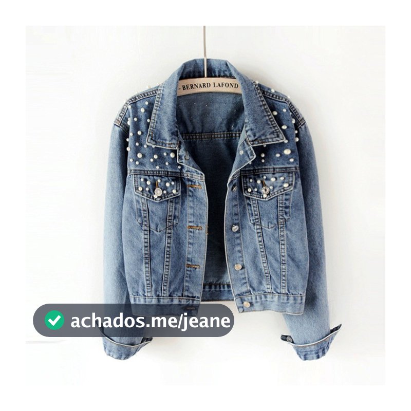 Mulheres Denim Jaqueta Primavera Outono Prego Grânulo Cravejado Diamante Luz Azul Feminina Casual Curto Jean Casaco