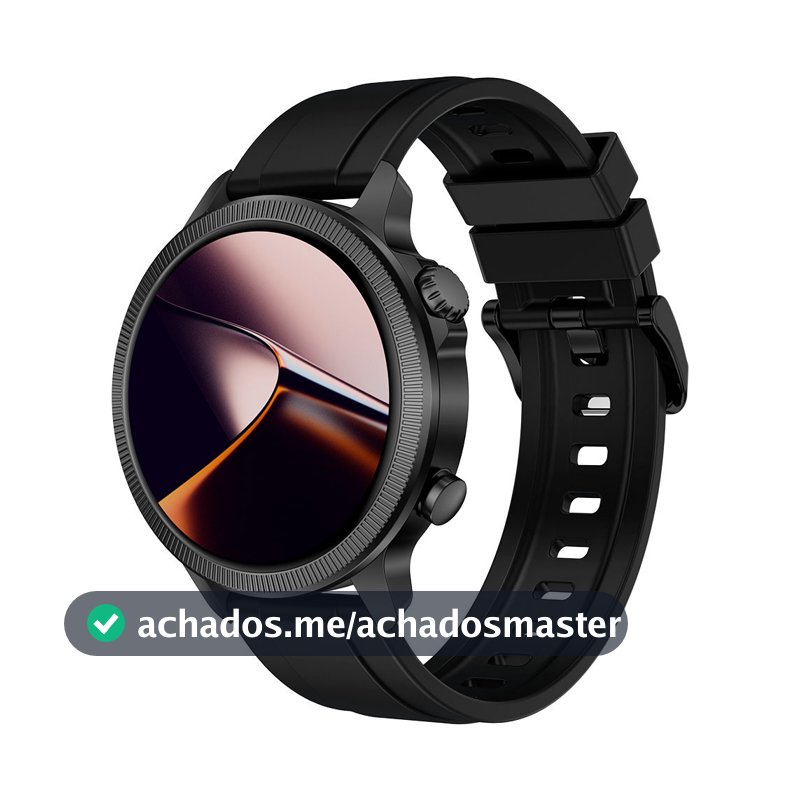 Smartwatch Multi G2R Tela 1,43 HD GPS Proteção IP67 Preto - WR208