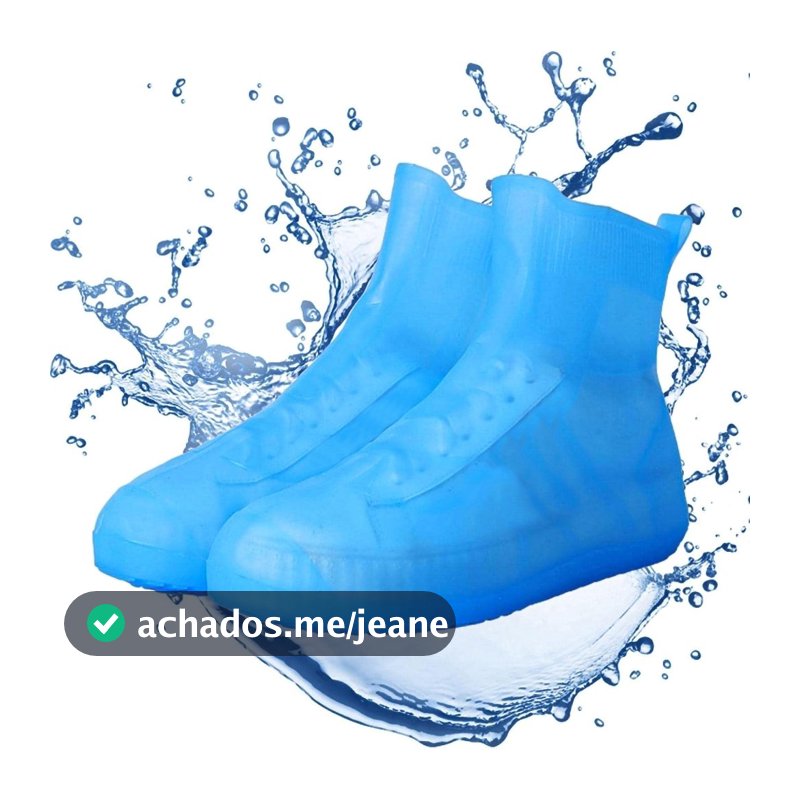 Capa De Chuva Em Silicone Reutilizável Para Sapato Antiderrapante Cano Alto Impermeável - A770