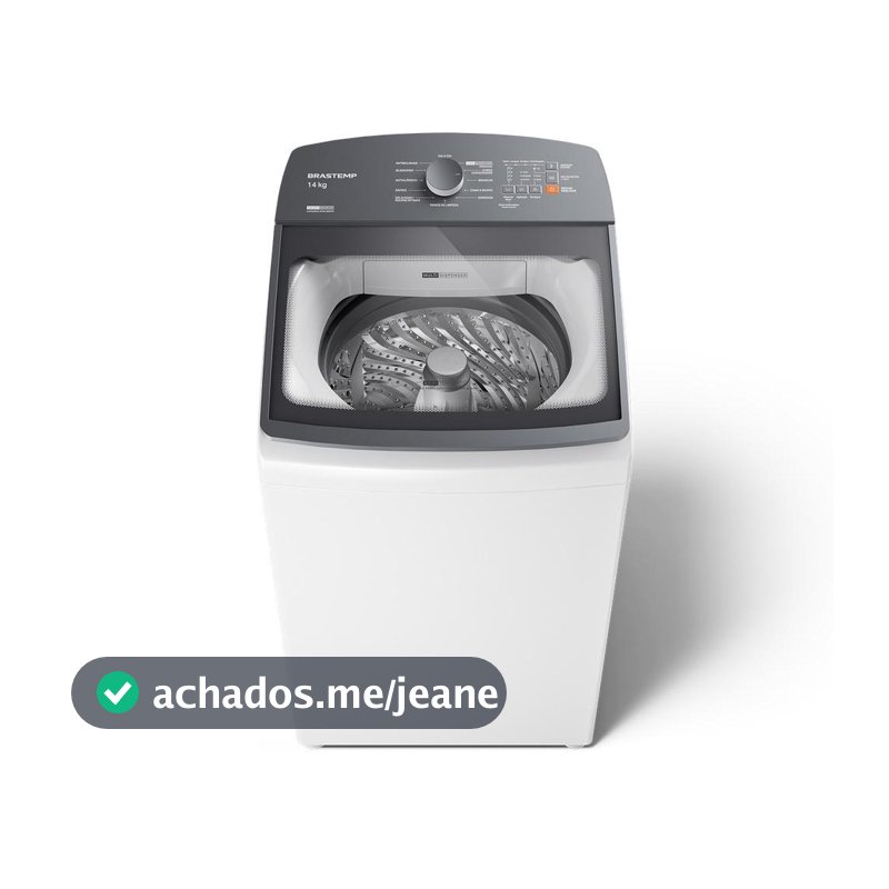 Máquina de Lavar Brastemp 14Kg com Ciclo Tira Manchas Advanced Smart Sensor e Design Compacto Branca BWF14AB