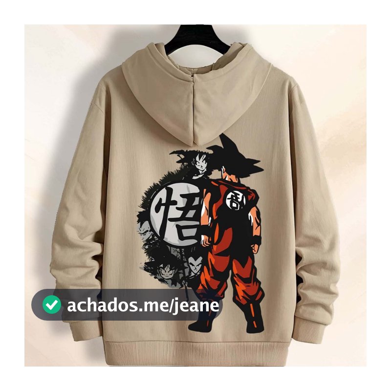 Moletom Dragon Ball Goku Blusa Frio Anime Desenho Estampa Personalizada