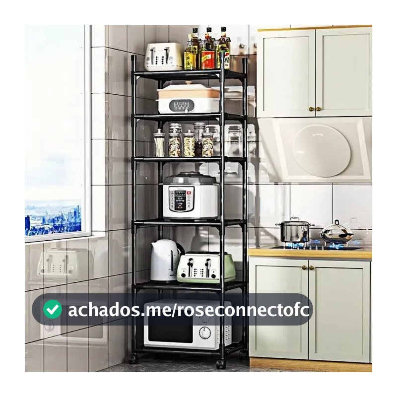 Estante 5/6 Prateleiras Cozinha de Aço Multiuso Utensílios Casa Escritório Organizador