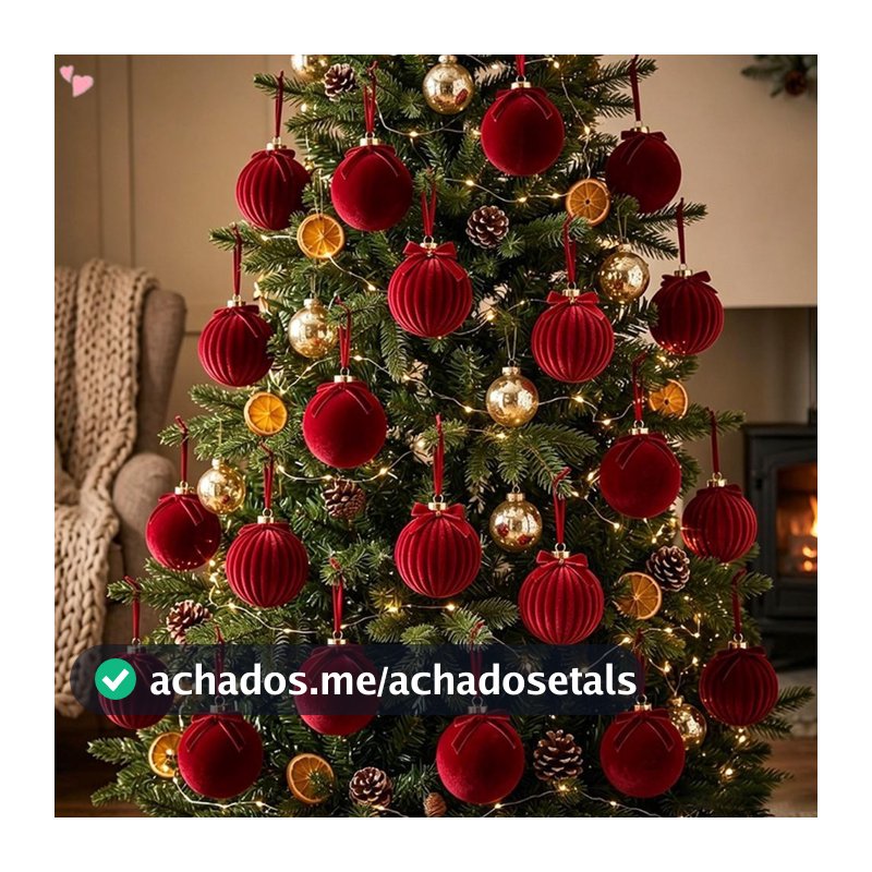 12 Unidades De Enfeites De Bola De Natal Flocados De 6 Cm/2.36 Polegadas Bauble Canelado Liso E Vertical De Veludo Vinta
