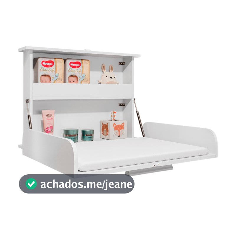 Trocador de Parede com Colchão Incluso  Design Moderno Conforto e Praticidade no Quartinho do Bebê