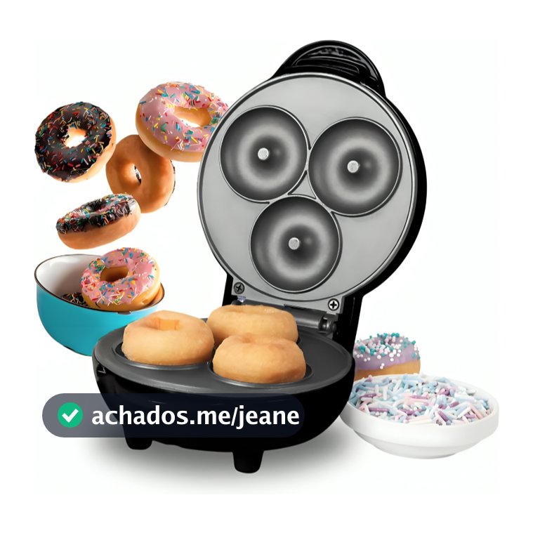 Mini Máquina de Fazer Donuts Rosquinhas 3 Furos Confeitaria Culinária110V E 220V