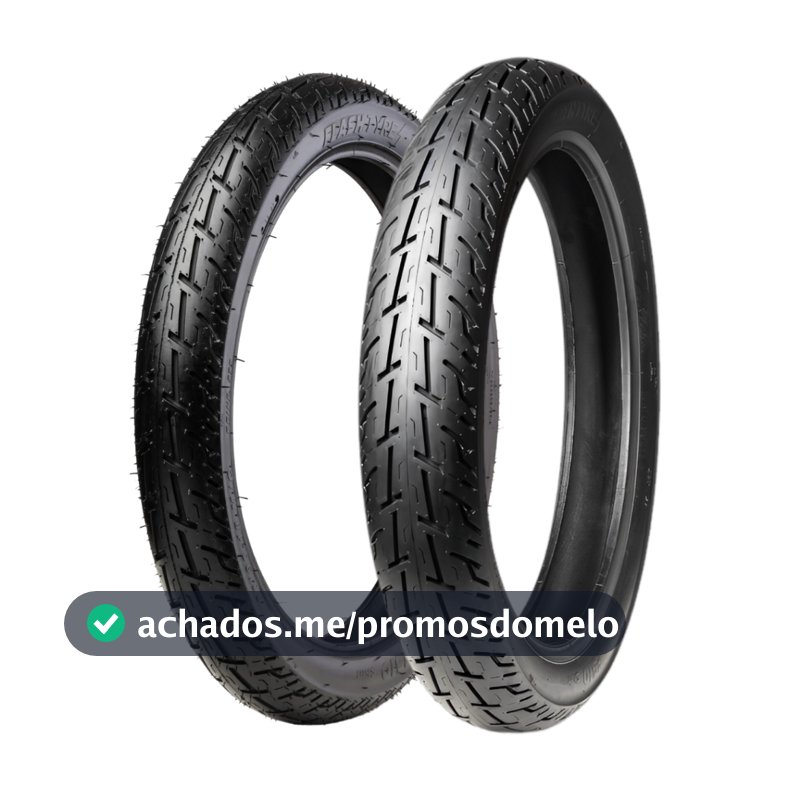 Par Pneu Novo 90/90-18 + 2.75-18 Flash Tyre Ybr Titan Cg 125 150 160