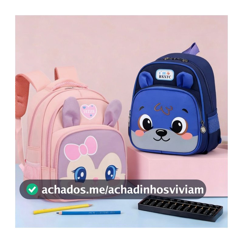 Mochila Infantil Escolar Menina e Menino De Animado