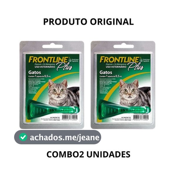 Kit 2 Frontline Plus Gatos Remédio Antipulga Carrapato