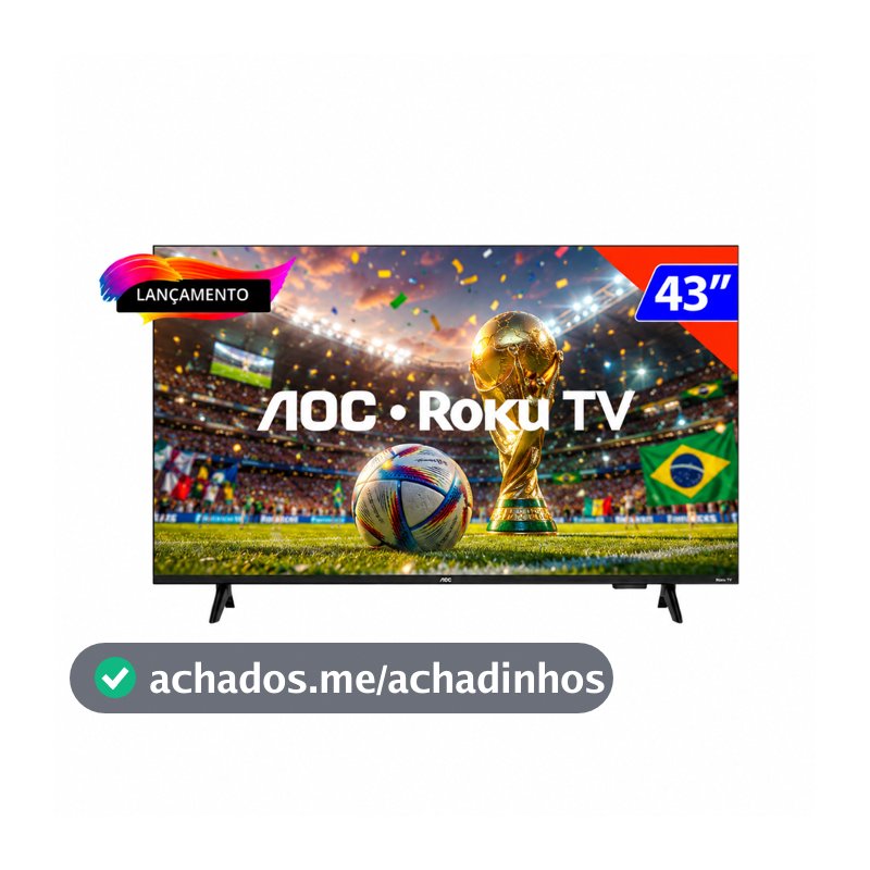 Tv Smart 43 Polegadas Aoc Roku Hd Wi-fi 43s5155/78g