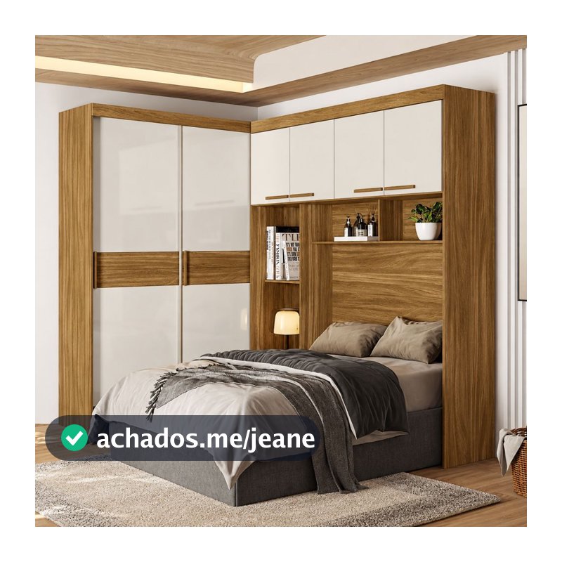 Guarda Roupa Modulado Casal 6 Portas 5 Gavetas Florença Moval