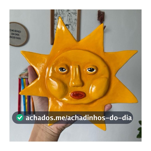 Sol em Cerâmica Fria Decoração Placa Decorativa