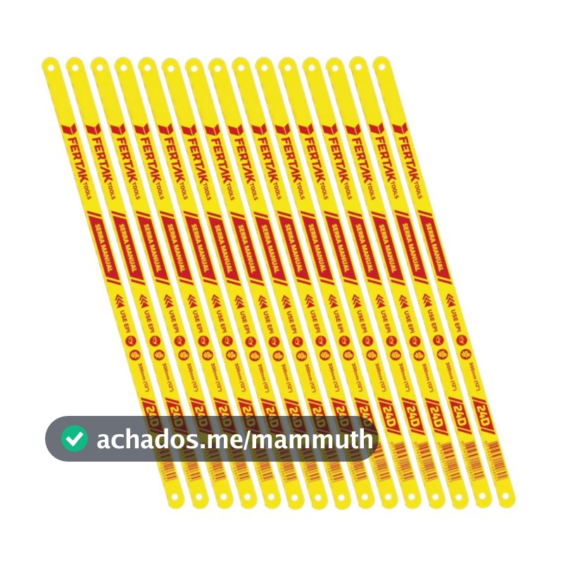 Kit Lâminas Para Arco de Serra 12" (300mm) 24 ou 18 Dentes Por Polegadas Fertak