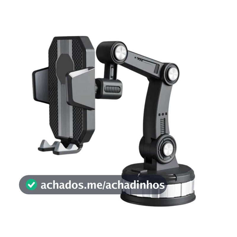 Suporte Veicular Para Celular Carro Articulado Ajustável 360° Painel Vidro Parabrisa Universal GPS