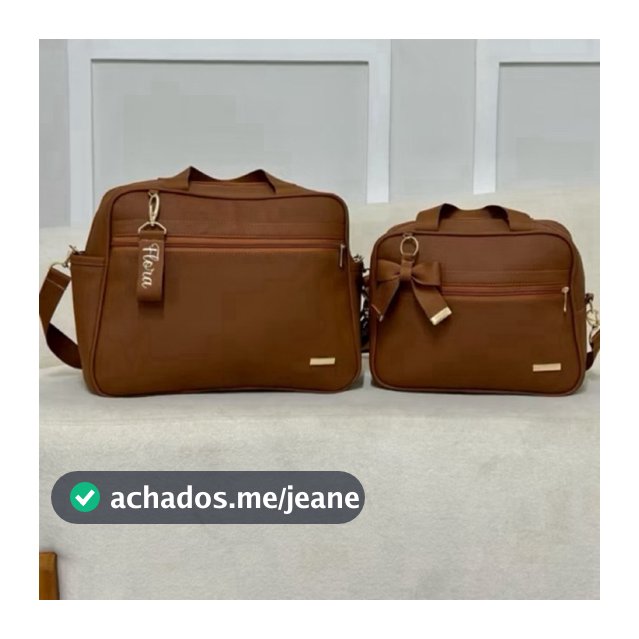 kit Bolsa e Frasqueira Maternidade   com chaveiro Personalizado