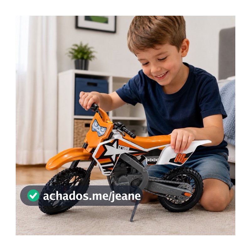 Moto de Brinquedo Gigante 37cm Mega Cross 500F Infantil Motocross c/ Amortecedor Unidade ou Kit c/2 Presente Trilha