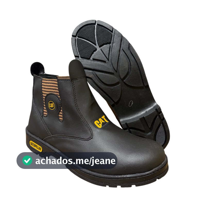 Bota Masculina e Feminina CAT Boa Bonita e Barata Em Couro