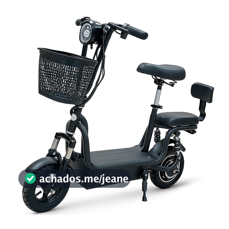 Moto Elétrica Scooter com Banco Duplo 350w 35KM/H Suporta 150Kg Autonomia de Até 30Km com Cestinha Remanufaturado