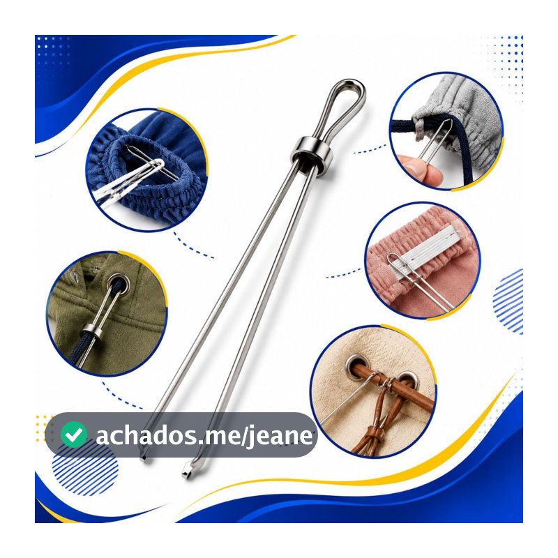 Passador De Elastico, Fitas E Cordoes Com Garra costura patchwork