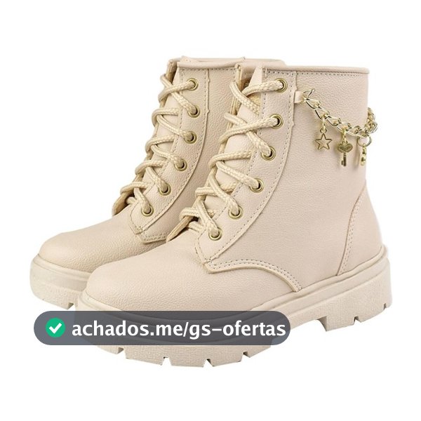 Bota Coturno Infantil Menina Estilo Bloguerinha Casual Passeio Dia a Dia