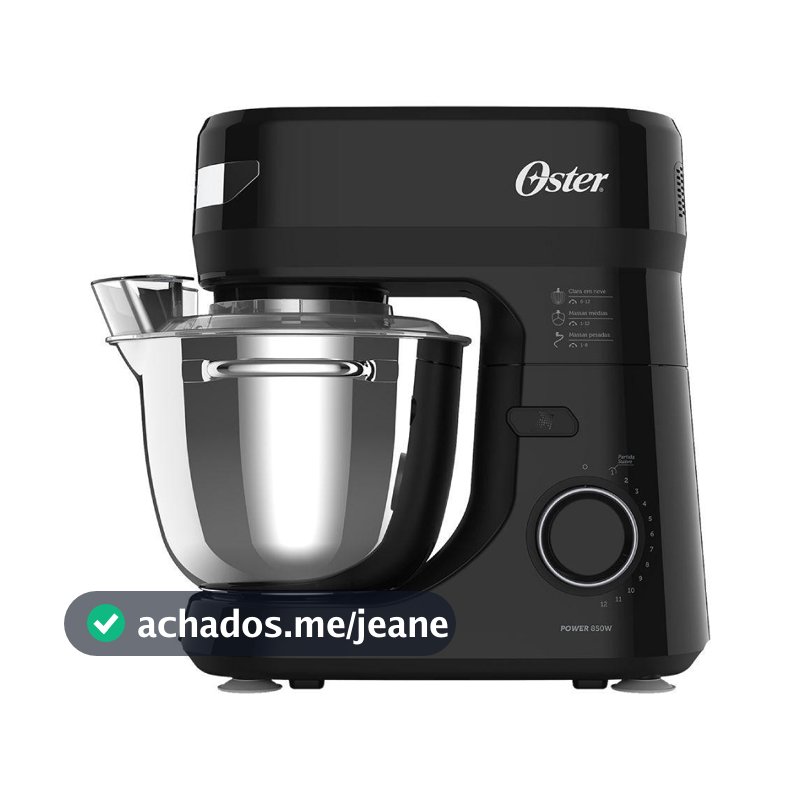 Batedeira Planetária Oster 4L 850W Preto/inox 220V OBAT641-220