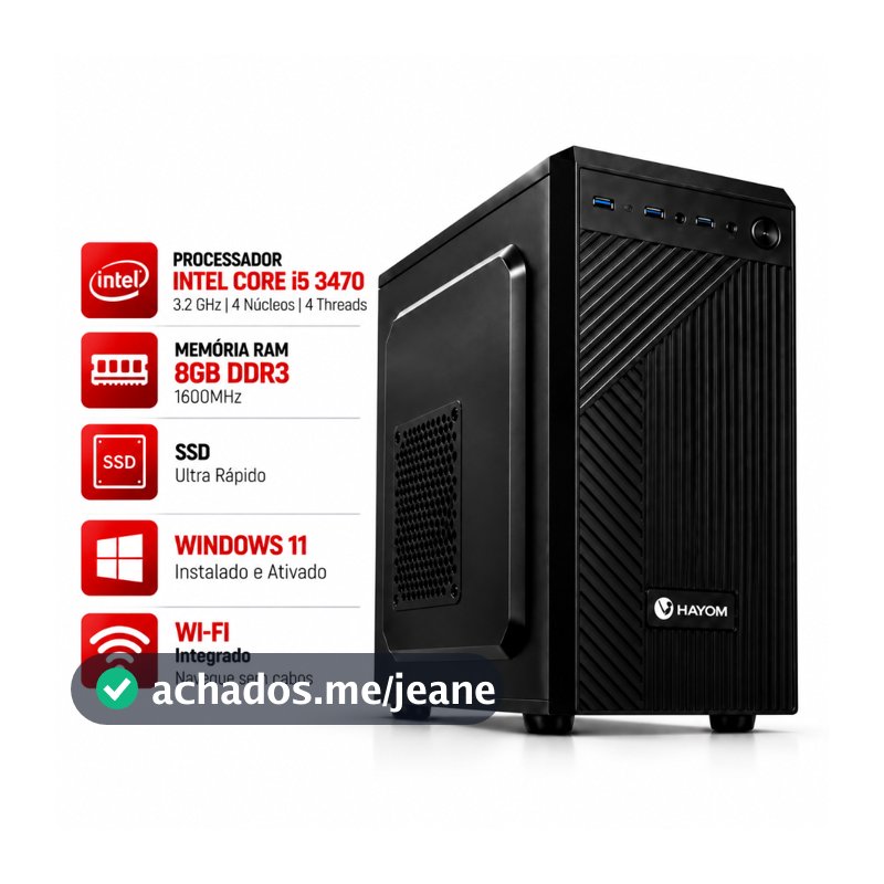 Computador Completo Intel Core I5 3470 8GB Ou 16GB DDR3 1600MHz SSD LGA 1155 PC Desktop