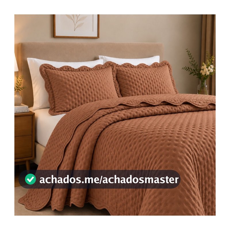 Cobre Leito Balle Dots 3 Peças Casal Queen Micorpercal 400 Fios Quarto Hotel Luxuoso
