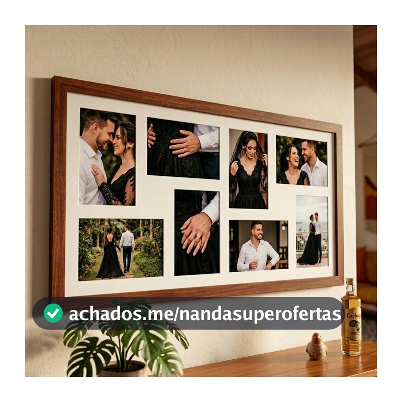 quadros decorativos  8 fotos 10X15 porta retrato decoração elegante de parede escolha o modelo