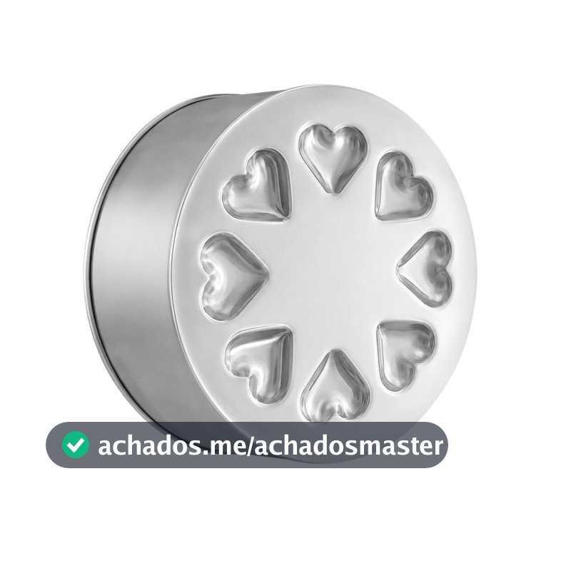 Forma Bolo Redonda Alta Decorada Coração 17x8 Roldan