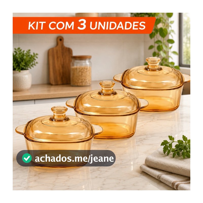 Travessa de Vidro Âmbar com Tampa 800ml/850ml para Mesa Posta Premium