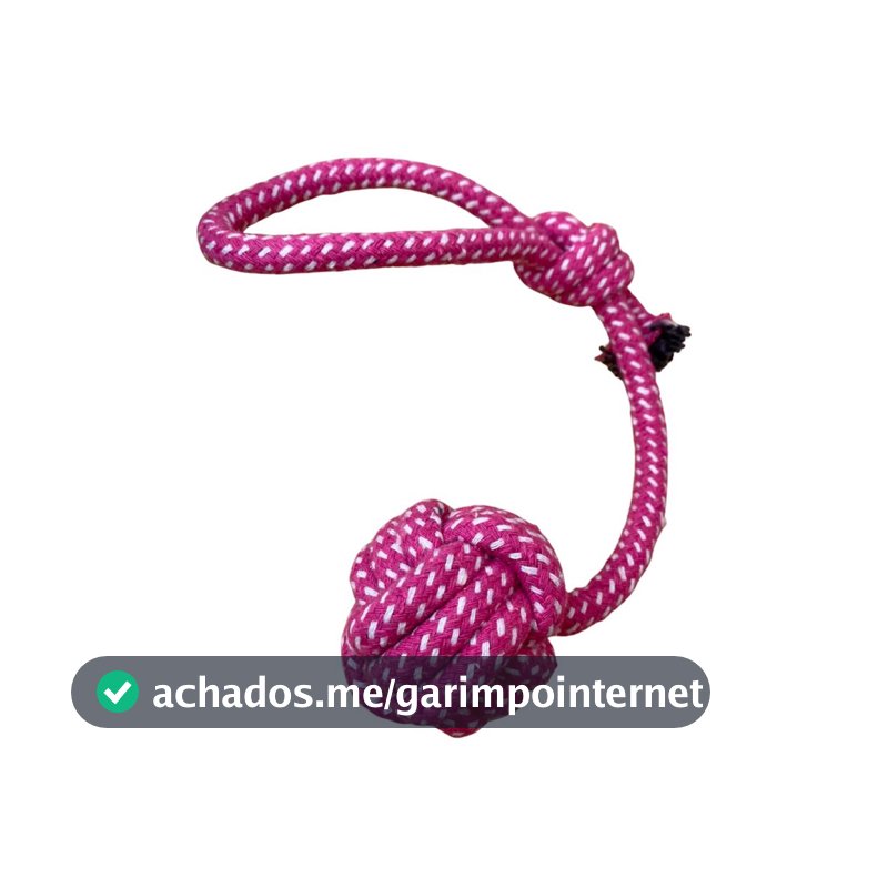 Brinquedo Pet para Cachorro Bola Corda com Nó Forca Mordedor Resistente Sortido