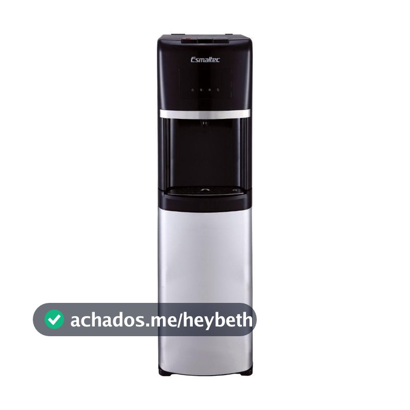 Bebedouro de Coluna Esmaltec Gelágua EGCQF HE Compartimento de garrafão interno Inox 127v