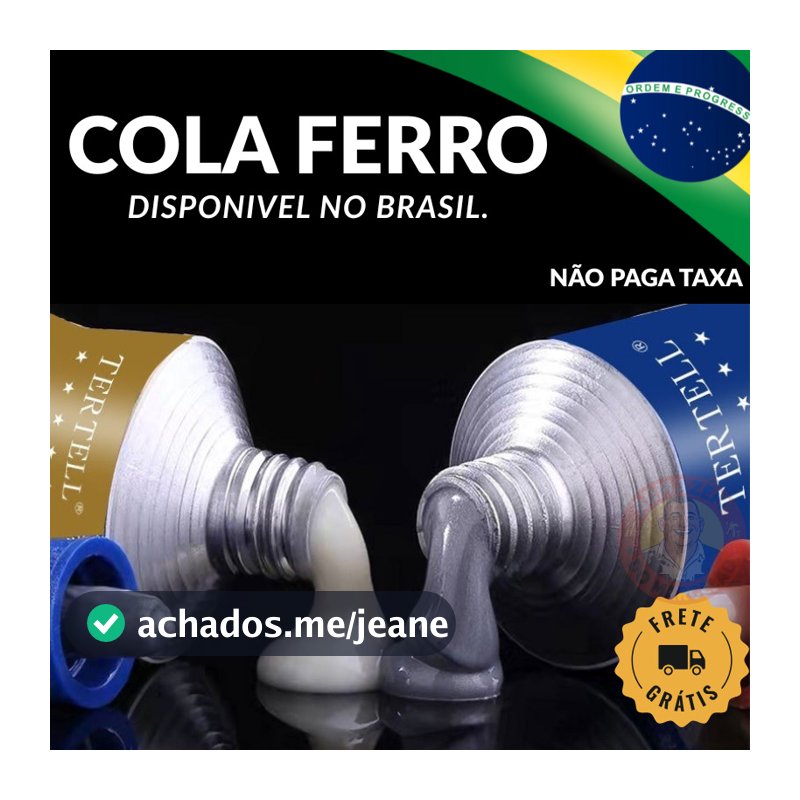 Cola Mágica tipo Quick-Drying AB Adesivo de Ferro Fundido Metálico, Cola de Solda a Frio, Pode Substituir Soldagem