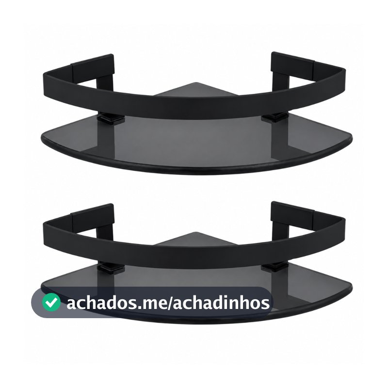 Kit Suporte de Canto Porta Shampoo Prateleira Para Banheiro Cantoneira Organizador