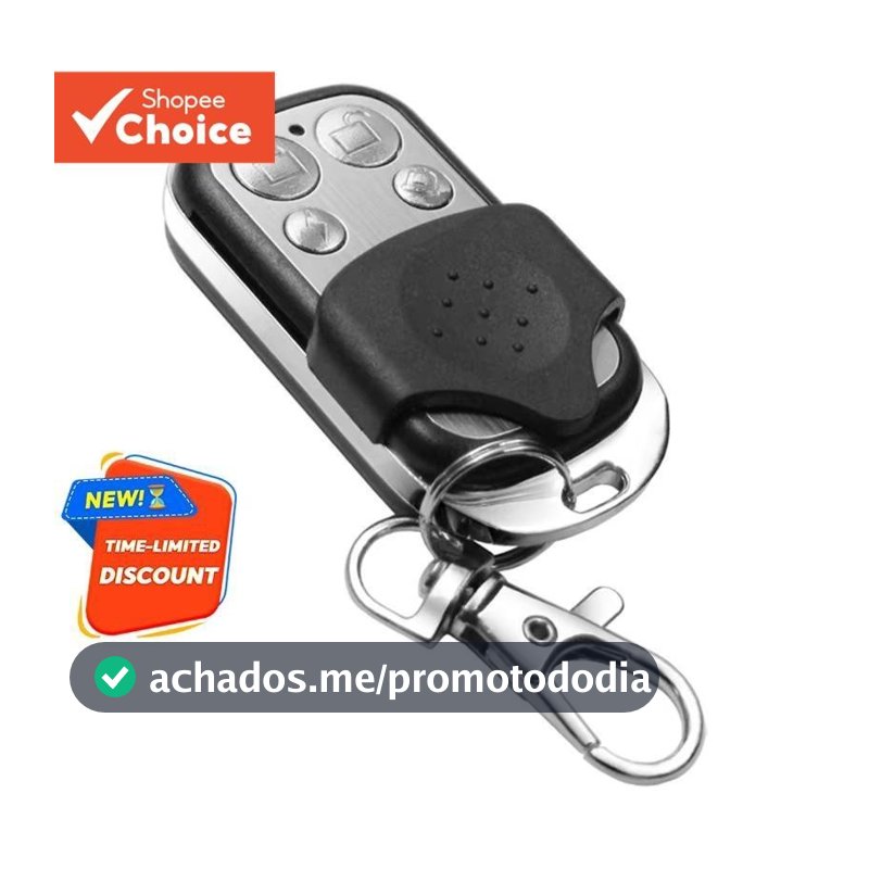 Controle Remoto Universal 433 Mhz Compatível Com Porta De Garagem 4 Botões