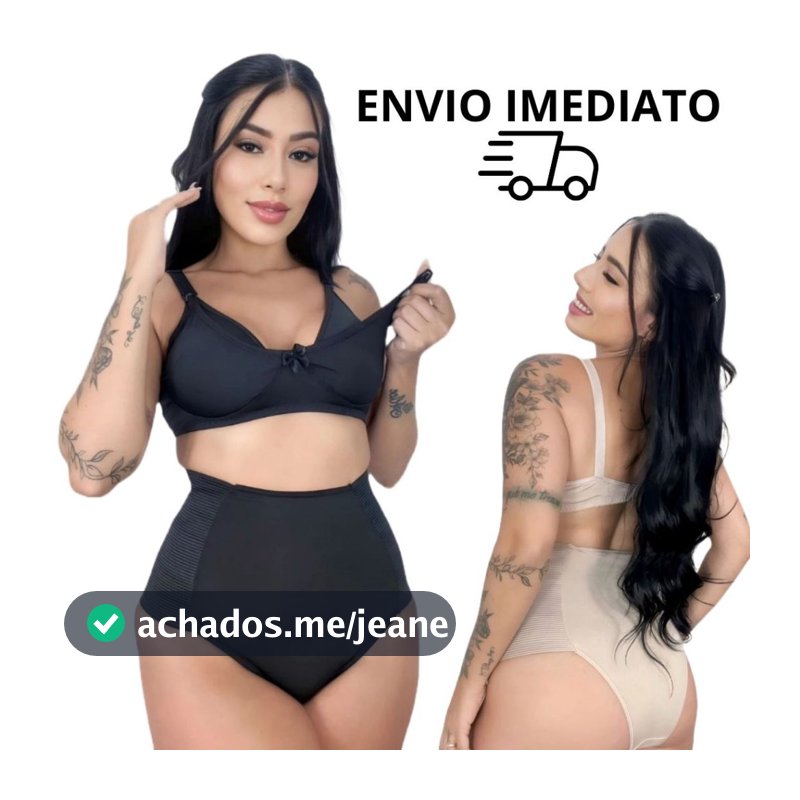 Kit Pós Parto 2 Sutiãs Amamentação + 2 Calcinha cós alto micro fibra reforçado pós Cesária