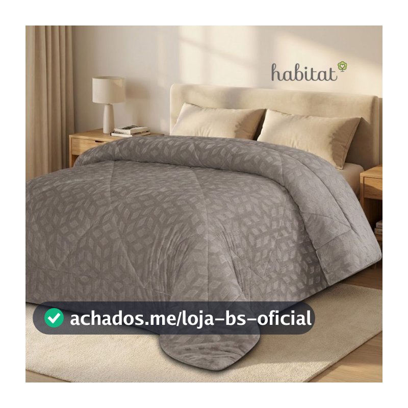 Coberdrom Dupla Face Aveludado Cama Casal Queen Toque Macio Grosso Habitat