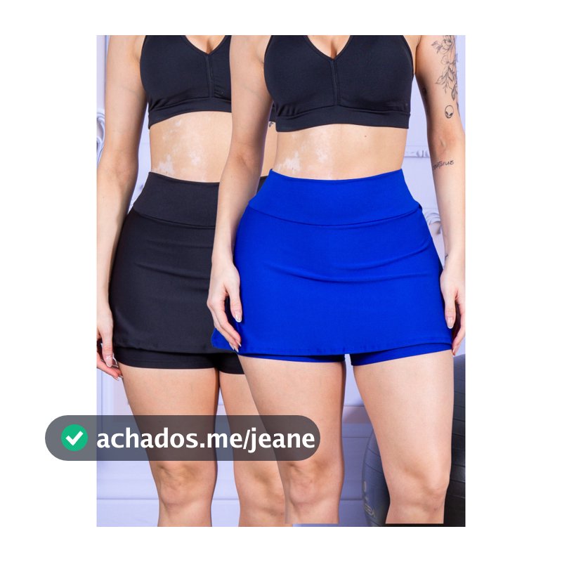Kit 2 Short Saia Fittness Academia Shortinhos Tapa Bumbum