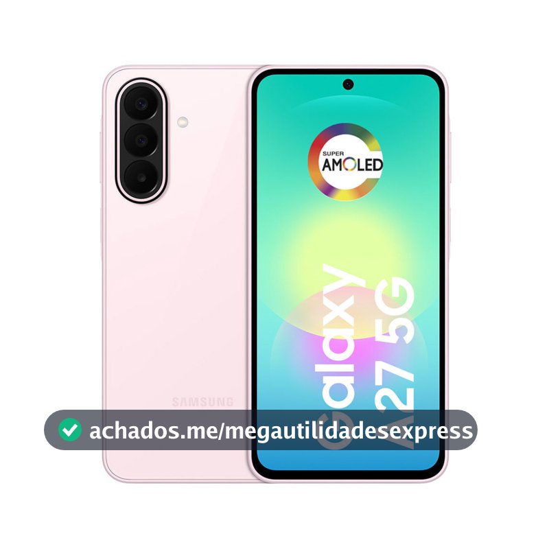 Celular Galaxy A27 5G 256GB, câmera tripla de 50MP, processador Snapdragon 6 Gen 3, feito para durar