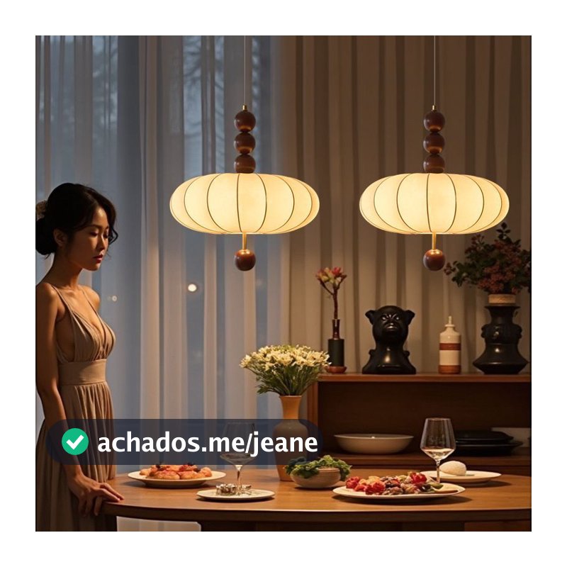 CZHLIFE Lampu Gantung Tecido Lustre Estilo Japonês Luminária Pendente De Teto Sala De Jantar, Sala De Estar