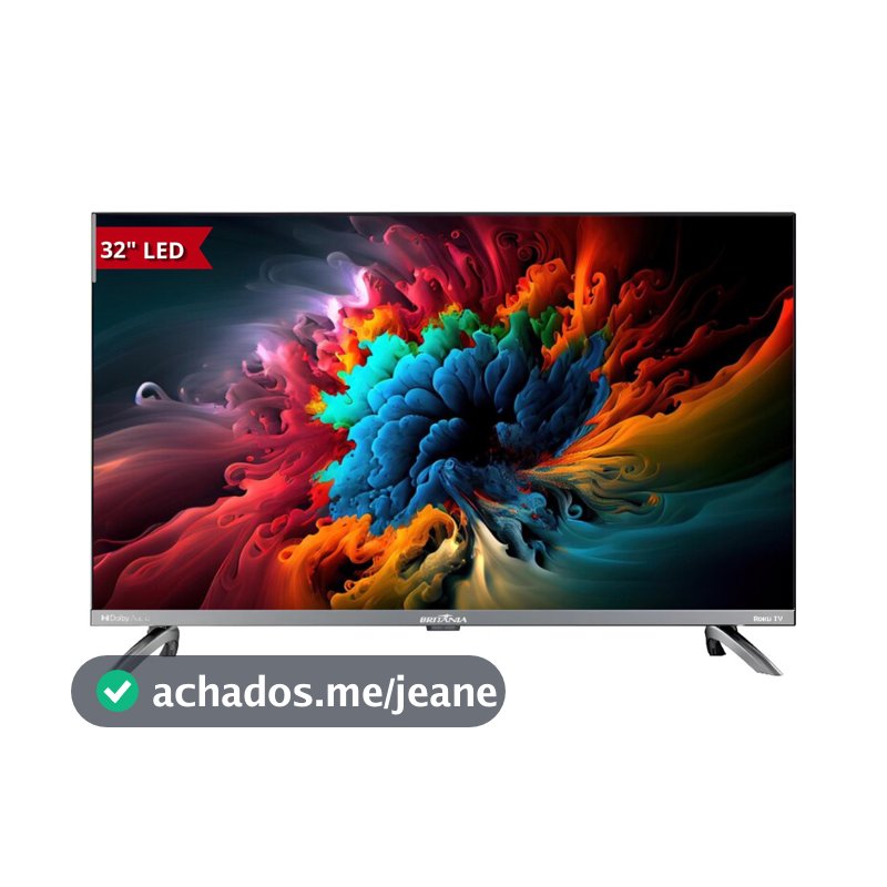 SMART TV 32 POLEGADAS  ROKU HD LED BRITÂNIA  DOLBY AUDIO
