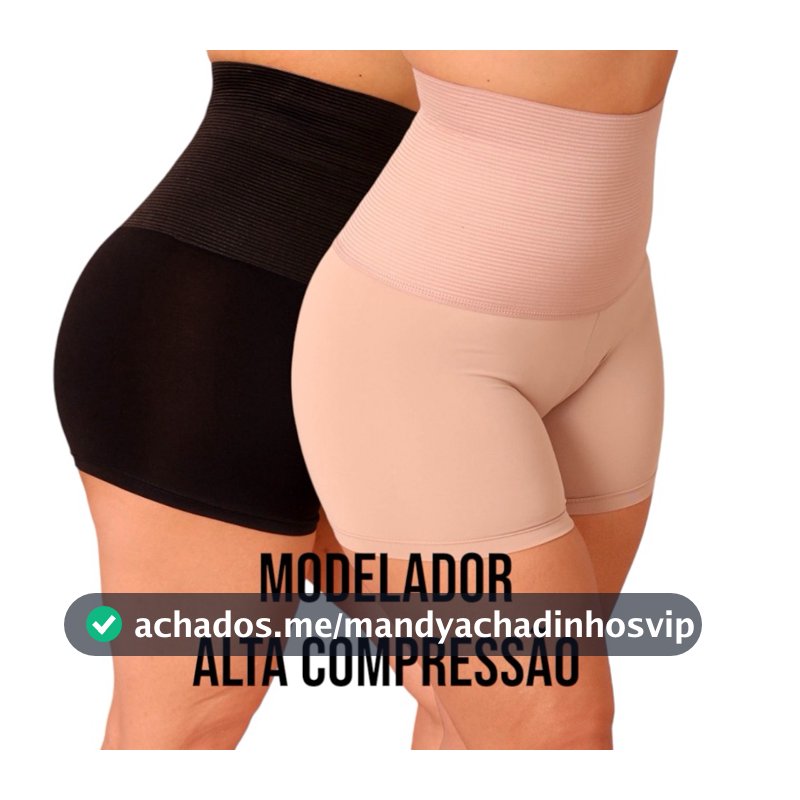 Bermuda Modeladora Anágua Cinta Short Feminino Modelador Alta Compressão Reduz Medidas pos parto