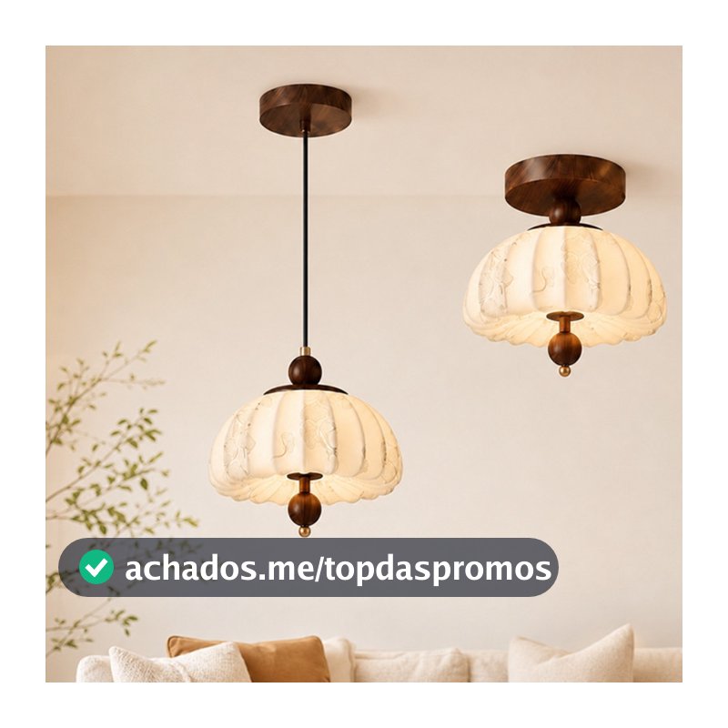 Lustre De Teto Madeira Natural Tecido Estampa Ginkgo Tricolor Sem Flicker Para Quarto Sala Corredor Lampu Gantung