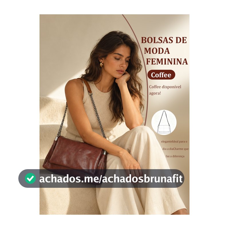 TOMI MITO Bolsa de Ombro Acolchoada com Alça de Corrente Estilo Casual Elegante para Trabalho e Passeio T310