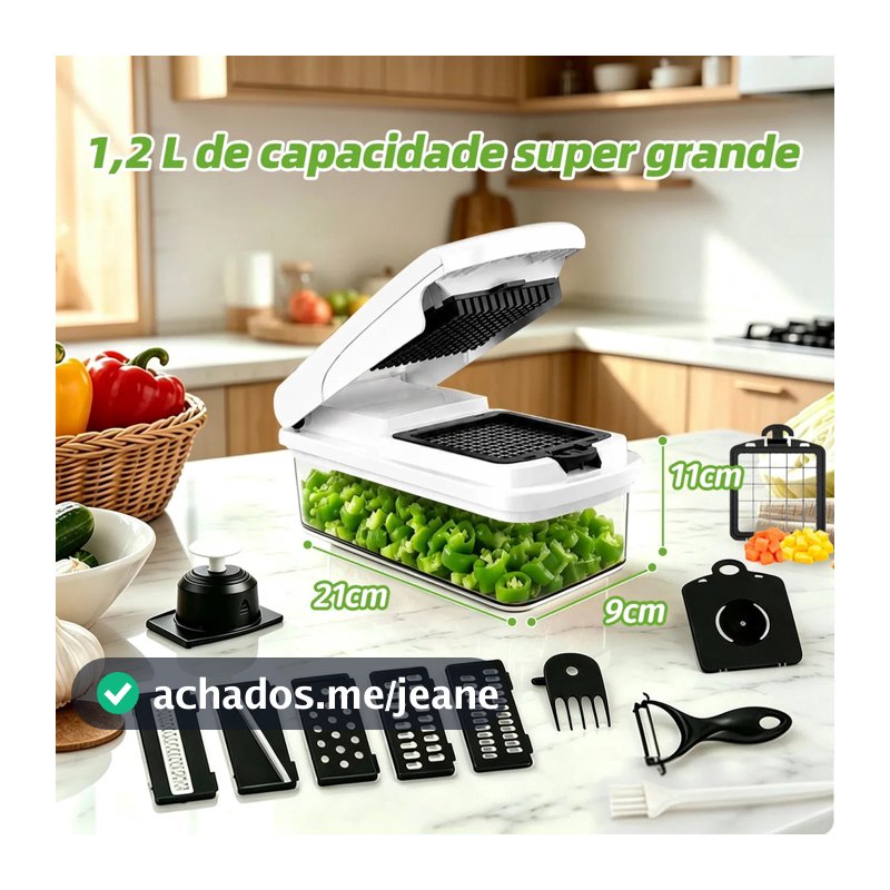 Mandolina Multifuncional 15 Em 1 - Cortador De Legumes